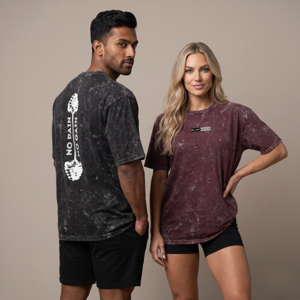 Eljay Nexus Unisex Acid Washed Oversized Tee