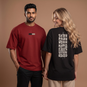 Unisex Oversized STAY PRAY WORK HARD TRUST GOD Classic T-Shirt