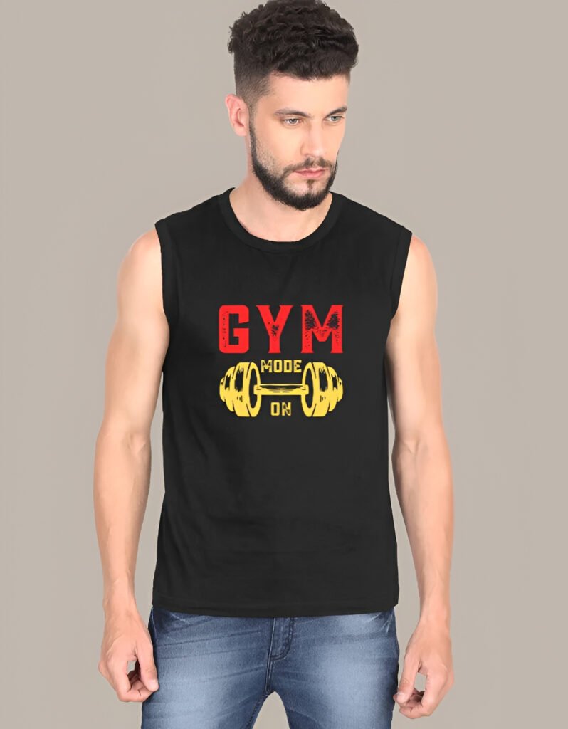 GYM MODE ON - MEN'S SLEEVELESS T-SHIRT